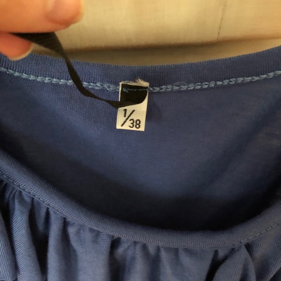 47 Street Blue Ruffled Tank - Picture 3 of 4